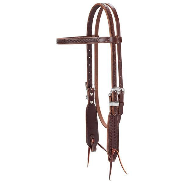 Synergy Hand-Tooled Mayan Headstall with Designer Hardware