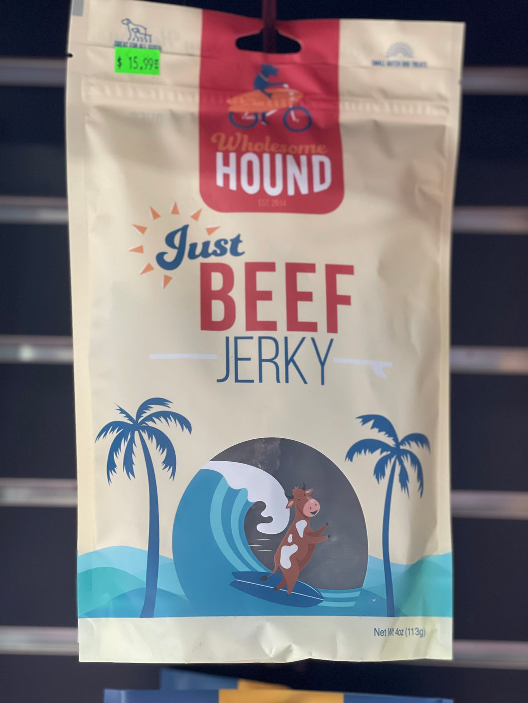 Wholesome Hound Just Beef Jerky 4oz