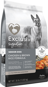 Exclusive Senior Dog Chicken & Brown Rice Formula With Comfort Care