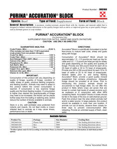 Purina Accuration Block 500lb