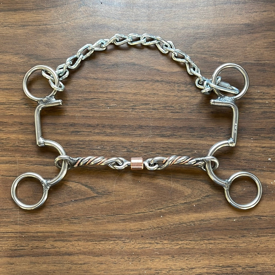 190-20 “5” Bit Twisted w/ Copper Inlay & Dogbone Roller