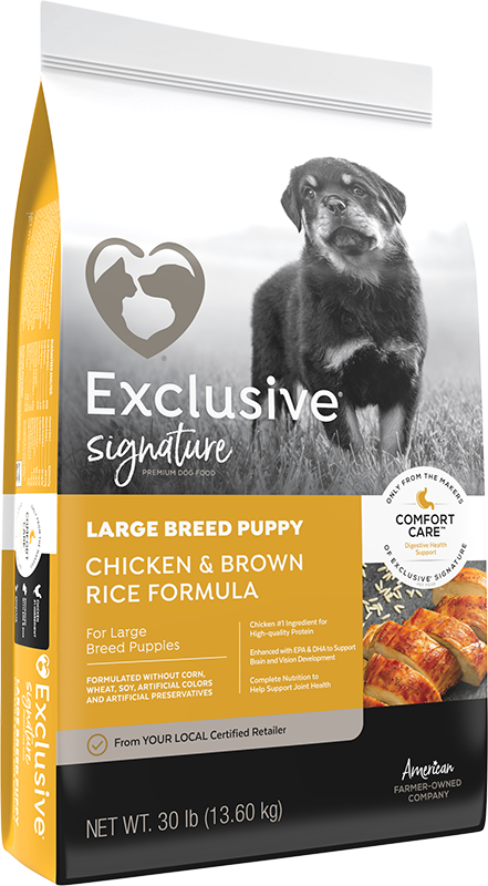 Exclusive Large Breed Puppy Chicken & Brown Rice Formula With Comfort Care