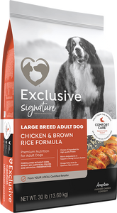 Exclusive Large Breed Adult Dog Chicken & Brown Rice Formula With Comfort Care